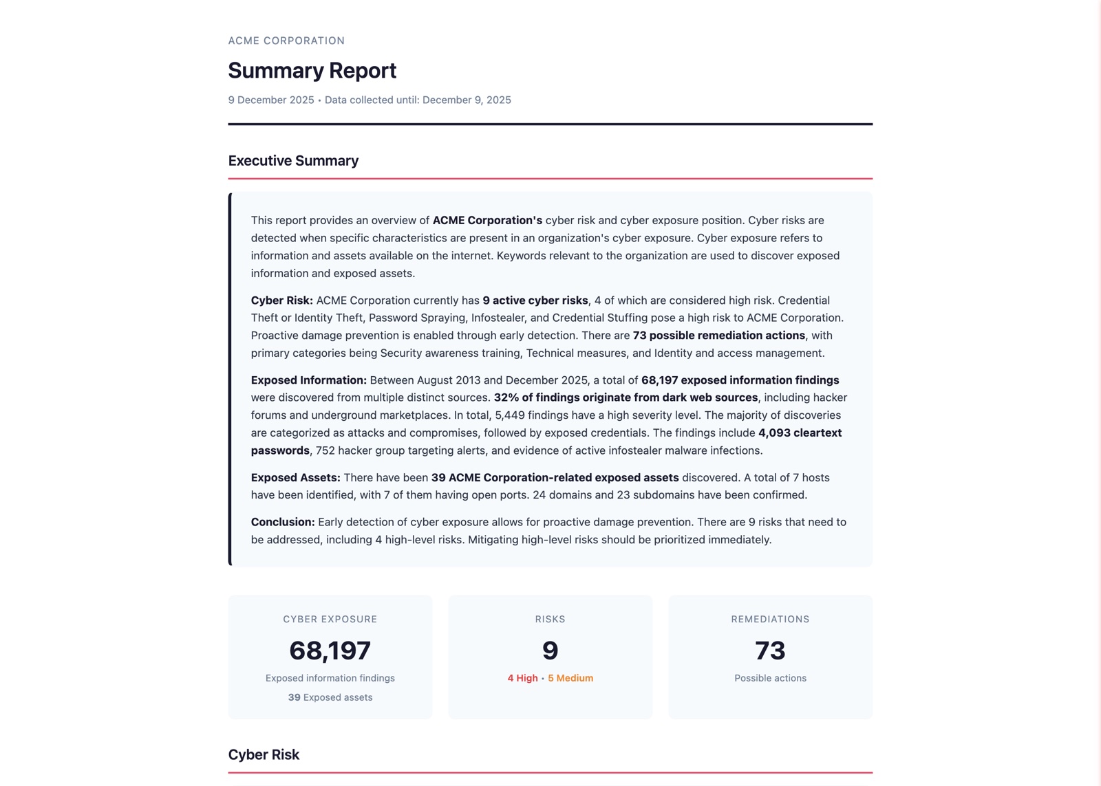 White-label report output for partner delivery